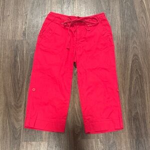 St. John's Bay Red Capri Cropped Stretch Pants